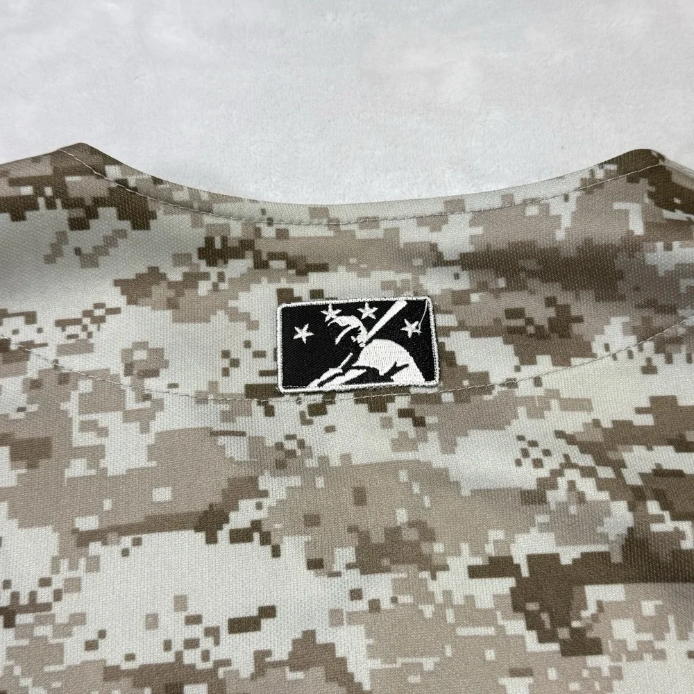 Birmingham Barons Team Issued #22 Authentic MiLB Military Camo Jersey Size 48